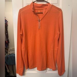 Coral Carhartt lightweight 3/4 zip pullover